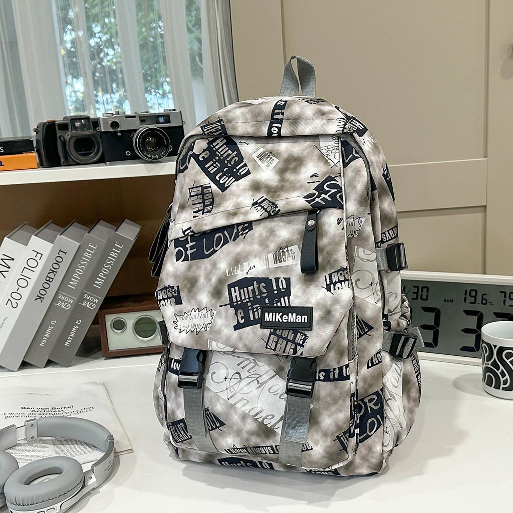 Schoolbag new junior high school student schoolbag female ins niche simple and versatile large capacity trendy and cool men's backpack