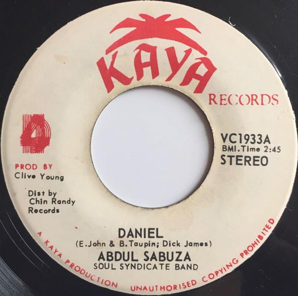 

7inch Record ABDUL SABUZA THE SOUL SYNDICATE Daniel VC1933 Kaya Records Jamaica Reggae Ska Dub Used