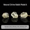 Natural Citrine Carving: Double Lotus, Nine-Tailed Fox, Rabbit, Gold-Swallowing Beast, Waking Lion - DIY Handmade Accessories