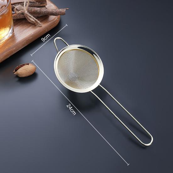 Cocktail Strainer Quick Filtration Reusable Not Easily Deformed Long Handle Design Stainless Steel Cone-Shaped