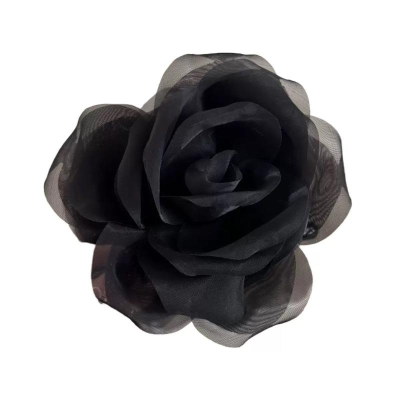 Fermacapelli Fiore in Rete Super Divino, Fermaglio a Pinza di Squalo Stile di Alta Gamma Attaccato alla Nuca, Copricapo Semplice ed Elegante