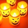 6Pcs Pumpkin LED Candle Light Battery Powered Skull Ghost Spooky Light Halloween Party Decora Ambiance Electronic Candle Lights