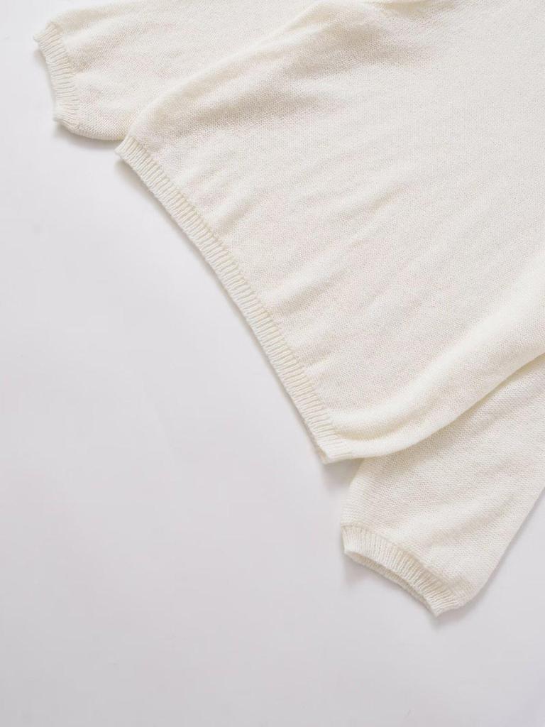 European Autumn 2025 Women's Puff Sleeve Knitwear