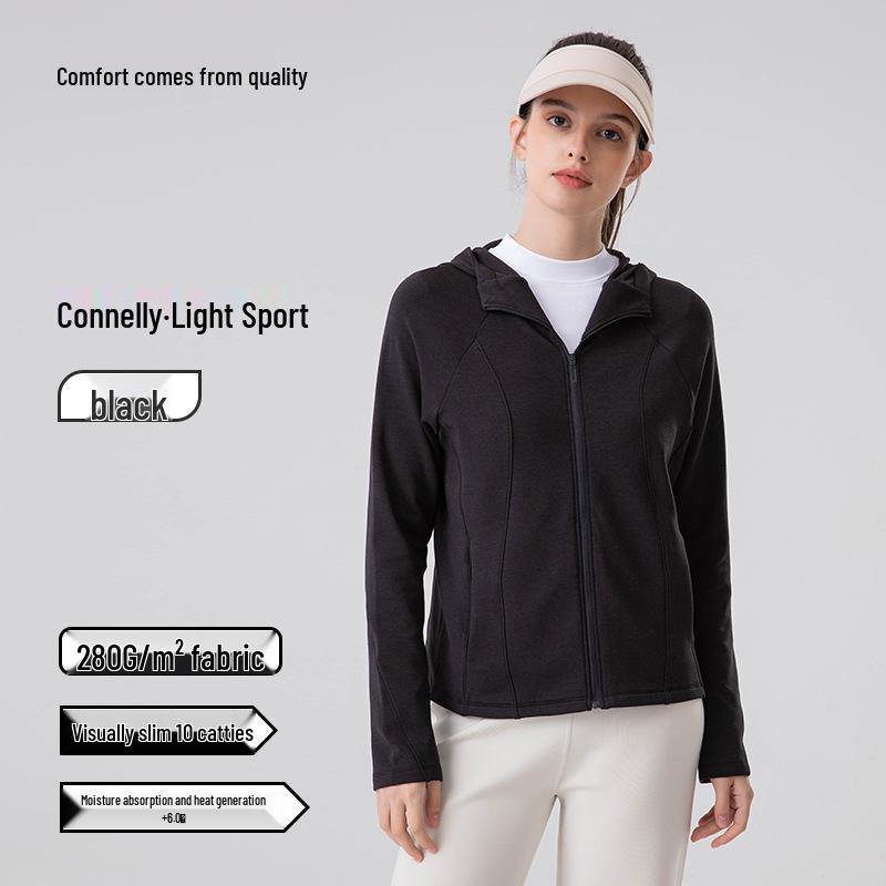 

Женская толстовка Conaili Slim Fit, легкая, на молнии - теплая кофта для осени/зимы L (suggested 110-130 lbs)