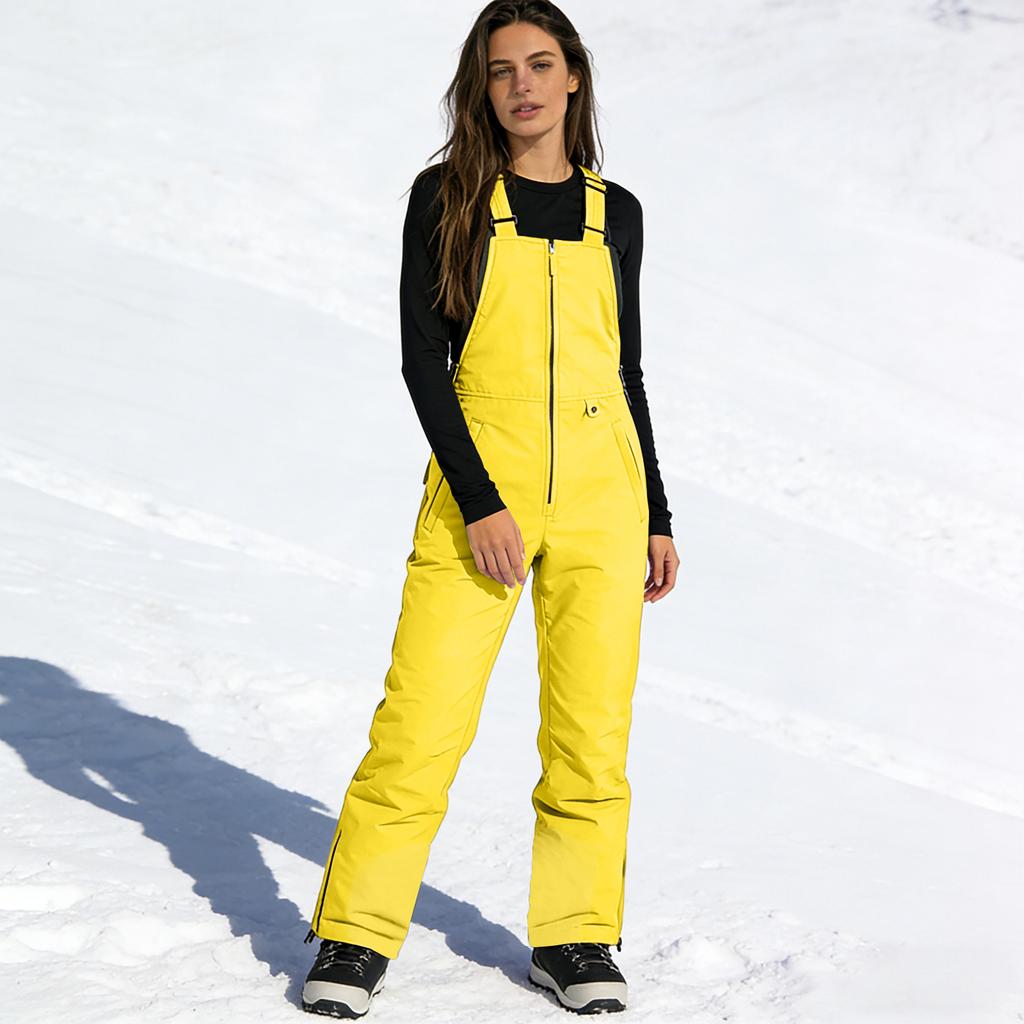 Ski Pants Women Insulated  Ski Bib Overalls Snowboarding Pants Adjustable Shoulder Strap Snowsuit