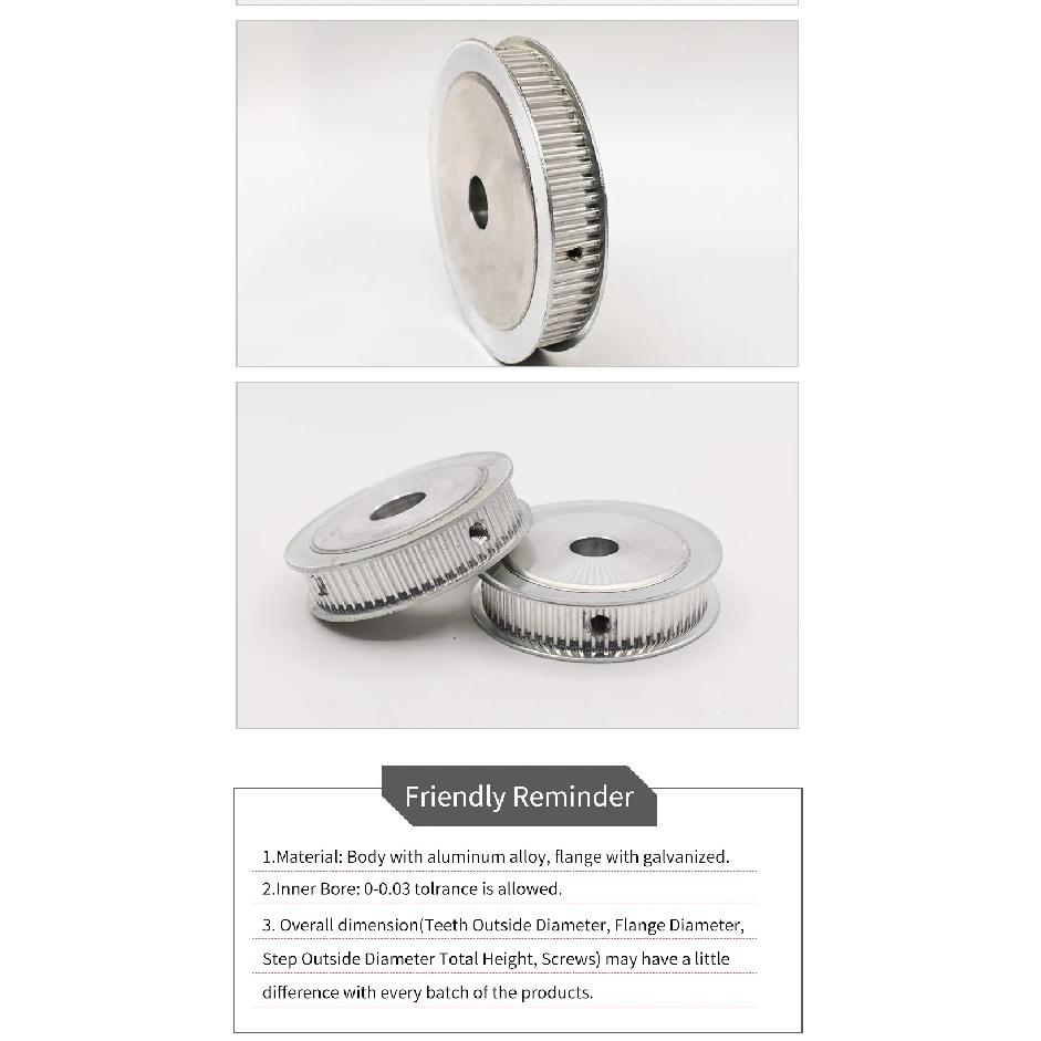 2pcs HTD 5M Type 20T 20 Teeth 5-20mm Inner Bore 5mm Pitch 16/21mm Belt Width Synchronous Timing Belt Pulley