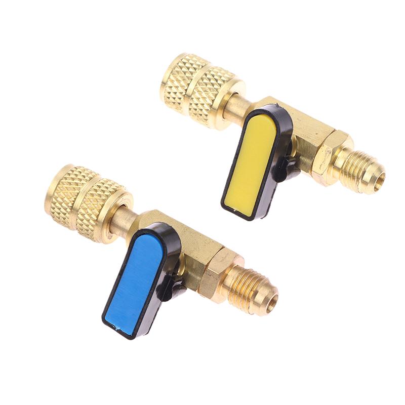 Klimatizační chladivo kulový ventil 1/4" Sae přímý uzavírací ventil pro R134A R410A R22 R12 plnicí hadice Ac chladivo