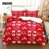 Red Christmas Bedding Set Duvet Cover Set 3d Bedding Digital Printing Bed Linen Queen Size Bedding Set Fashion Design