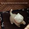 Ceramic Cat Incense Holder - Cute Aroma Burner for Home and Office