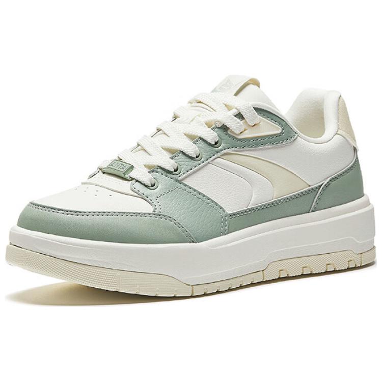 Anta 982 Moon Shadow Comfortable Versatile Non-Slip Shock Absorption Low-Top Sneakers Women Sneakers White Green 122518060-3