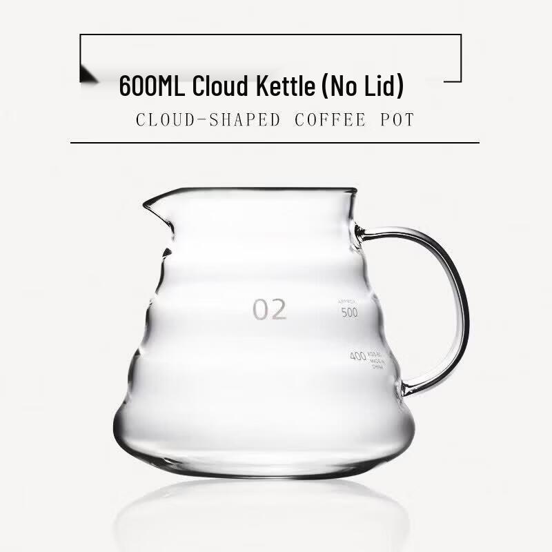 Qiwei Cloud Design Glass Hand-Pour Coffee Sharing Pot