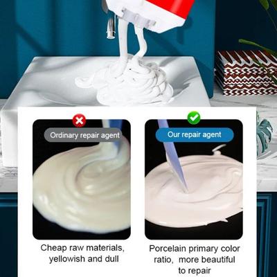 Tile And Ceramic Glaze Repair Paste Fix Tub Chips and Sink Cracks with Super Adhesion for Porcelain Ceramic Enamel