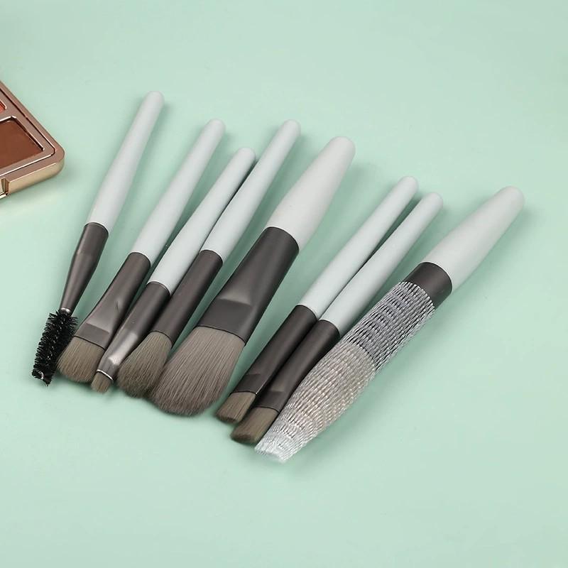 8-piece Soft Hair Mini Matte Makeup Brush Set Portable Model Eyeshadow Brush Blush Brush Full Set of Makeup Brushes