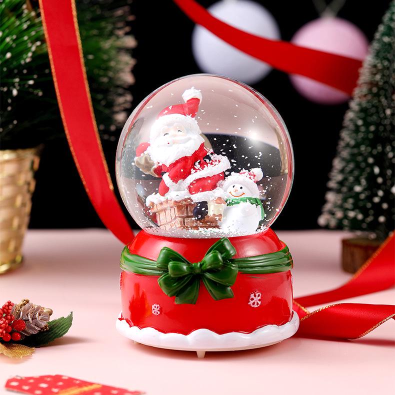 Christmas Crystal Ball Music Box Lantern Ornament