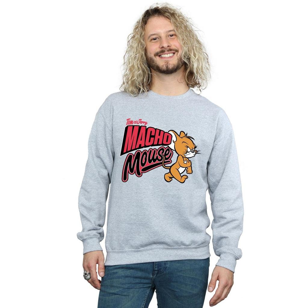 Tom And Jerry Mens Macho Mouse Sweatshirt