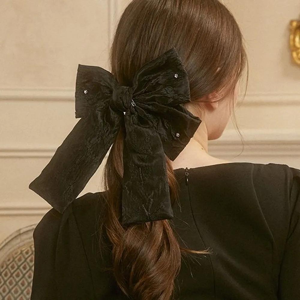 Jacquard Asymmetrical Ribbon Automatic Pin JP-24-441AB black