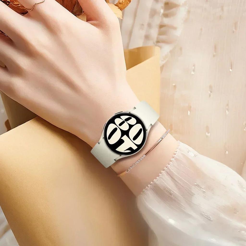 Silikonowy pasek Do Samsung Galaxy watch 6 4 Classic 47mm 43mm 46mm Zakrzywiony oryginalny zamienny pasek Do Watch 7 6 5 4 40mm 44mm