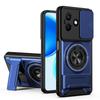 KEYSION Magnetic Phone Case for HONOR X8d Slide Camera Protection Upright Kickstand 360°Ring Shockproof Back Cover for Honor X8d