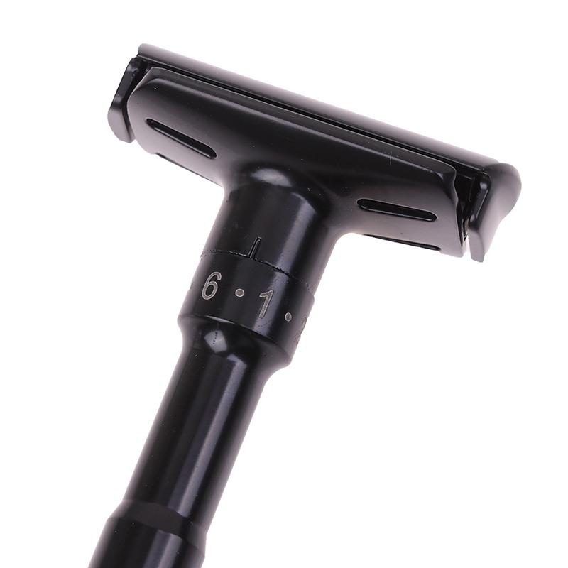 Men Shaver Barber Tools Hair Razor Adjustable Double Edge Classic Safety Razor With 5 Pcs Stainless Steel Blades Shaver