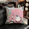 BBocchi The Rock Pillow Case Antidustmite Pillowcase Invisible Zipper Silky Short Plush Sofa Cushion Cover