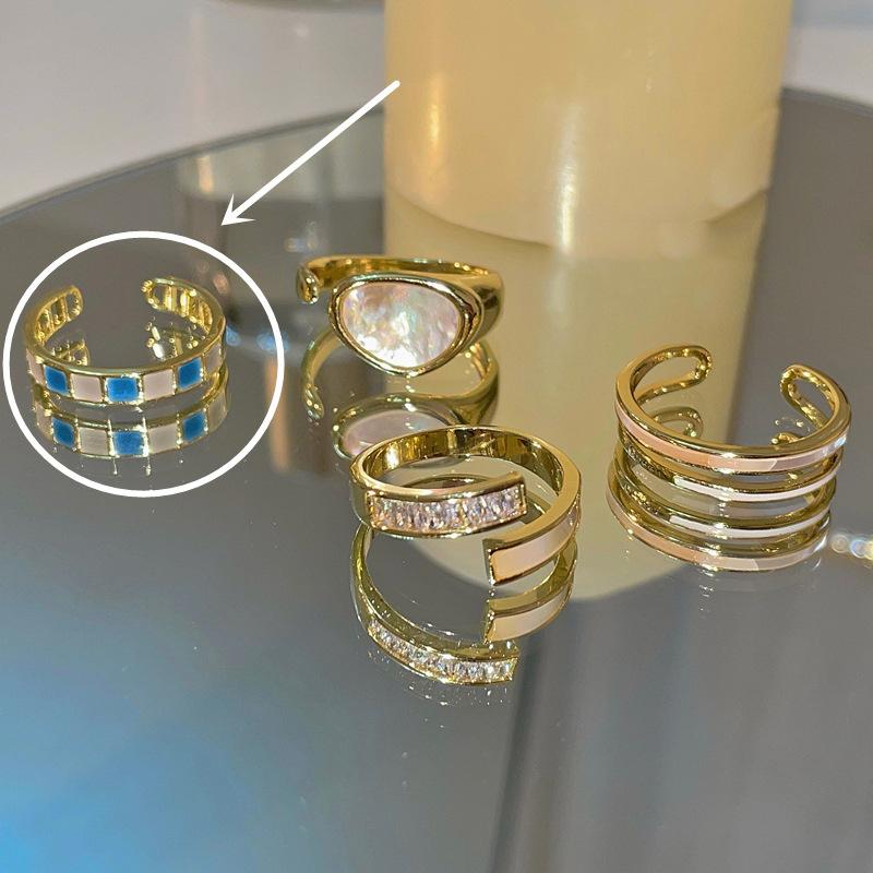 Geometry Stackable Ring Adjustable Jewelry Index Finger Rings Gift Decoration