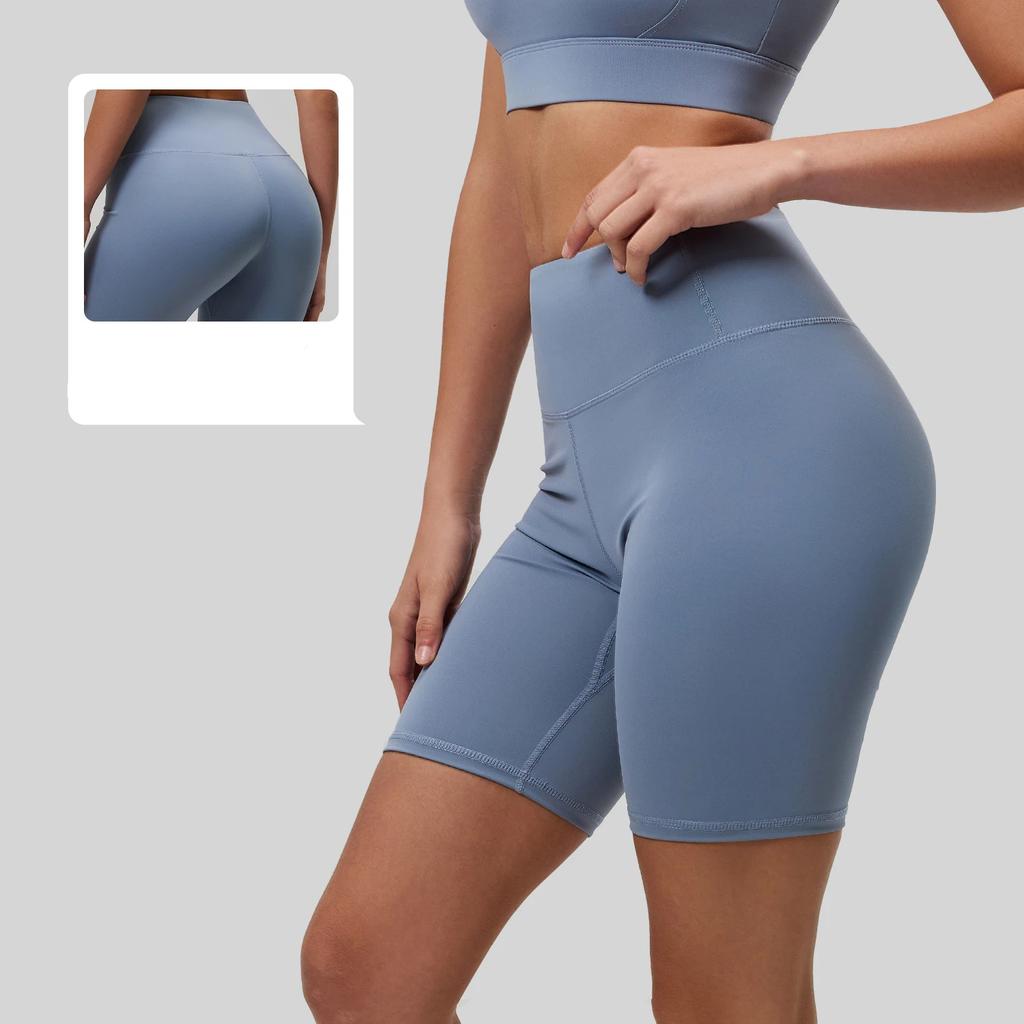 New Summer Fitness Yoga Shorts for Women Hip-raising High-waisted Elastic Leggings Sports Running Pants Female