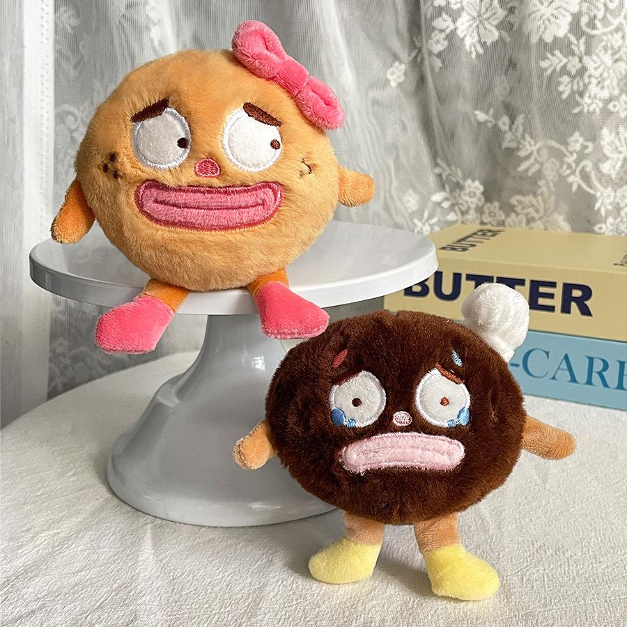 Plush Cookie Funloving Doll Keychain Quirky Soft Toy For Distinctive Bag Accessory