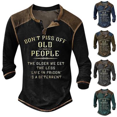 Men's Shirt T-Shirts Graphic Cartoon Clothing 3D Print Casual Wear Long Sleeve Printed Fashion Design Comfortable