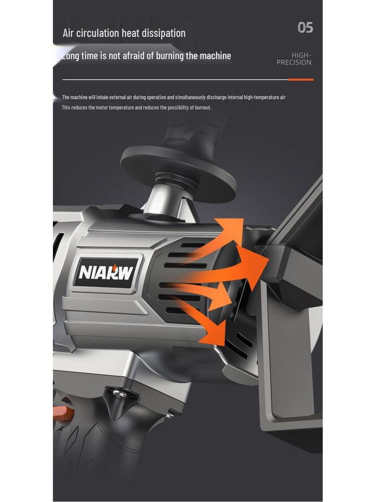 High-Power Electric Mixer for Paint, Putty, Cement & Mortar