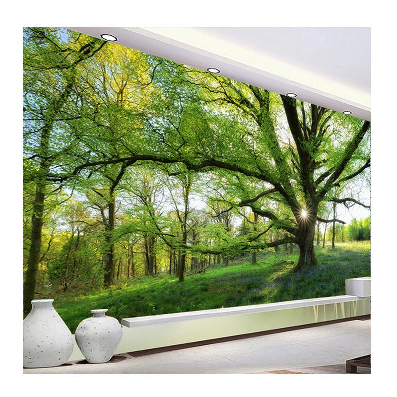 

Green Forest 3D Wallpaper Natural Scenery Wall Mural for Living Room TV Background Wall Mural Home Decor 200 cm(W) x 140 cm(H)