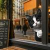 3D Katze späht aus Fenster Kunst Niedliches Haustier Statischer Aufkleber Tier Glasaufkleber Wasserdichte Haftfolien PVC Abnehmbare Haftfolien für Zuhause Balkon Und Badezimmer