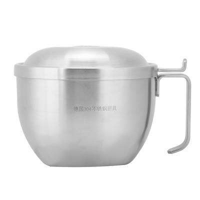 Edelstahl Instant Nudelsuppe Schüssel Lebensmittelbehälter mit Deckel Griff für Zuhause Wohnheimgebrauch