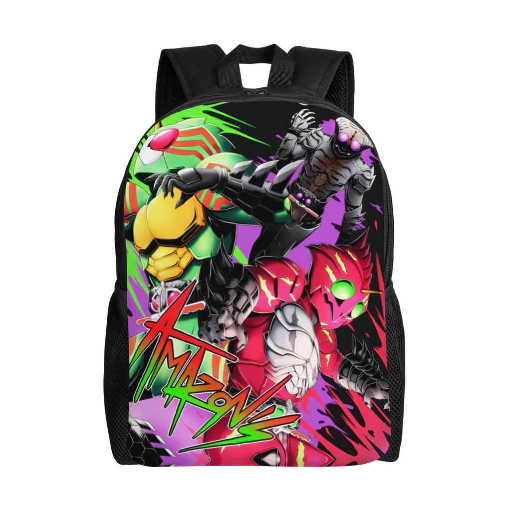 Custom Kamen Riders Backpack Women Men Casual Bookbag for School College Anime Bags