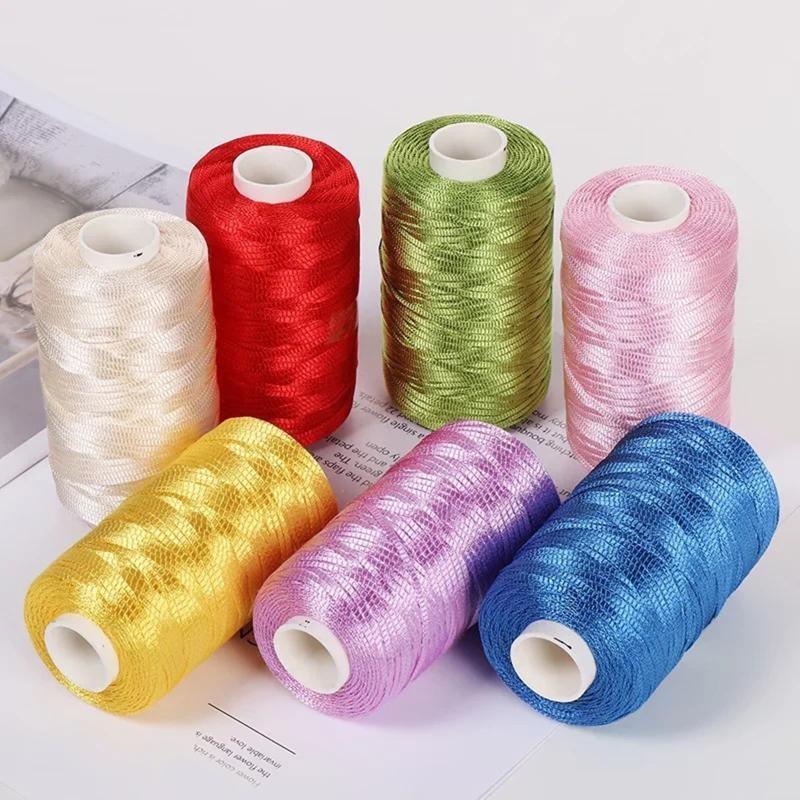  Knitting Crochet Silk Satin Thread Handmade Acrylic Yarn Weave for Kid DIY Lover