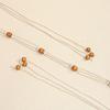 Bohemian Braided Waist Belt Decorative Waist Chain for Women Adjustable Cotton Thread Belt with Wood Beads