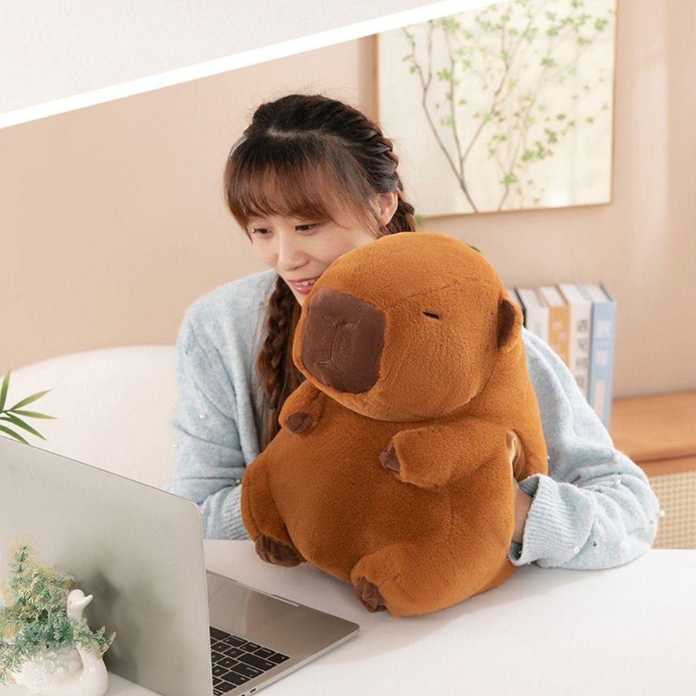 Stuffed Capybara Plush Hand Warmer Soft Capybara Plush Stuffed Doll  Home Decoration