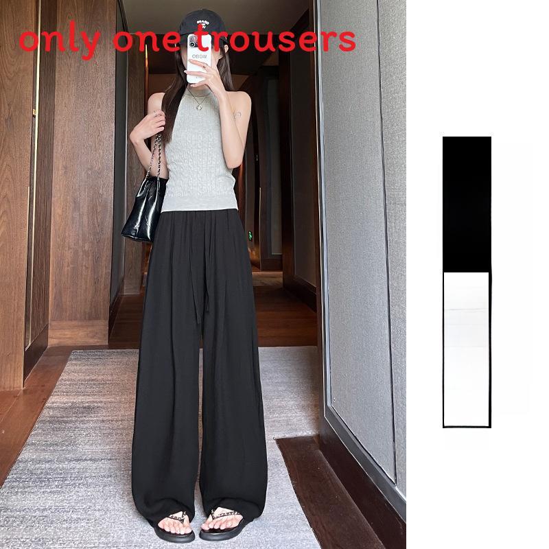 Tencel Linen Wide Leg Pants For Women With High Waist Summer Casual Fit