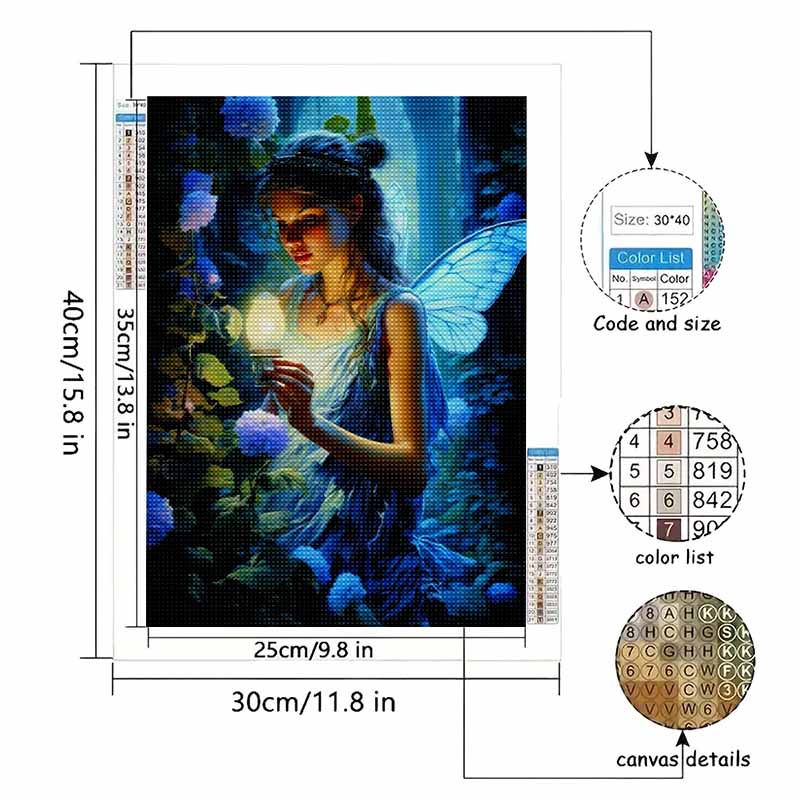 New Arrival 5D DIY Full Circle Diamond Painting "Girls in Flowers" Embroidery Cross Stitch Home Decor Gift