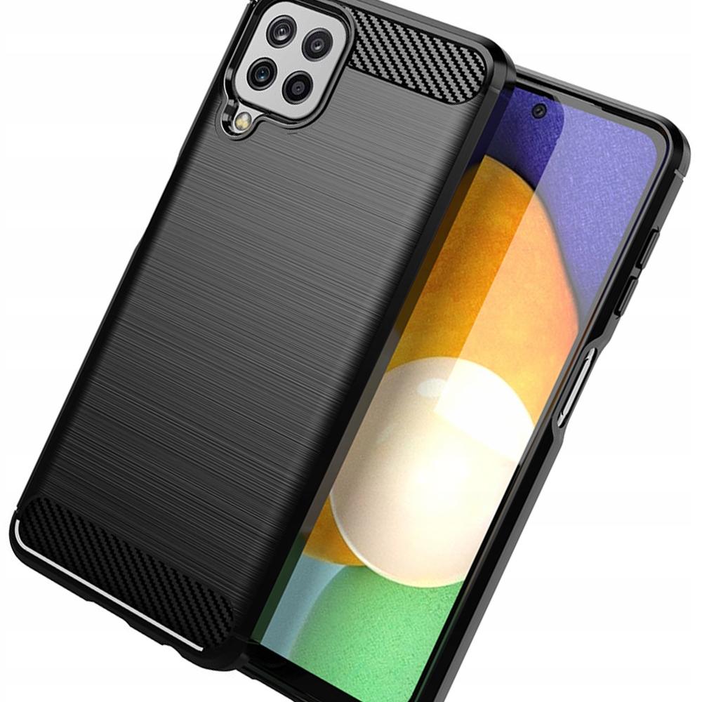 Carbon Case Flexible Case Cover Samsung Galaxy A22 4G Black