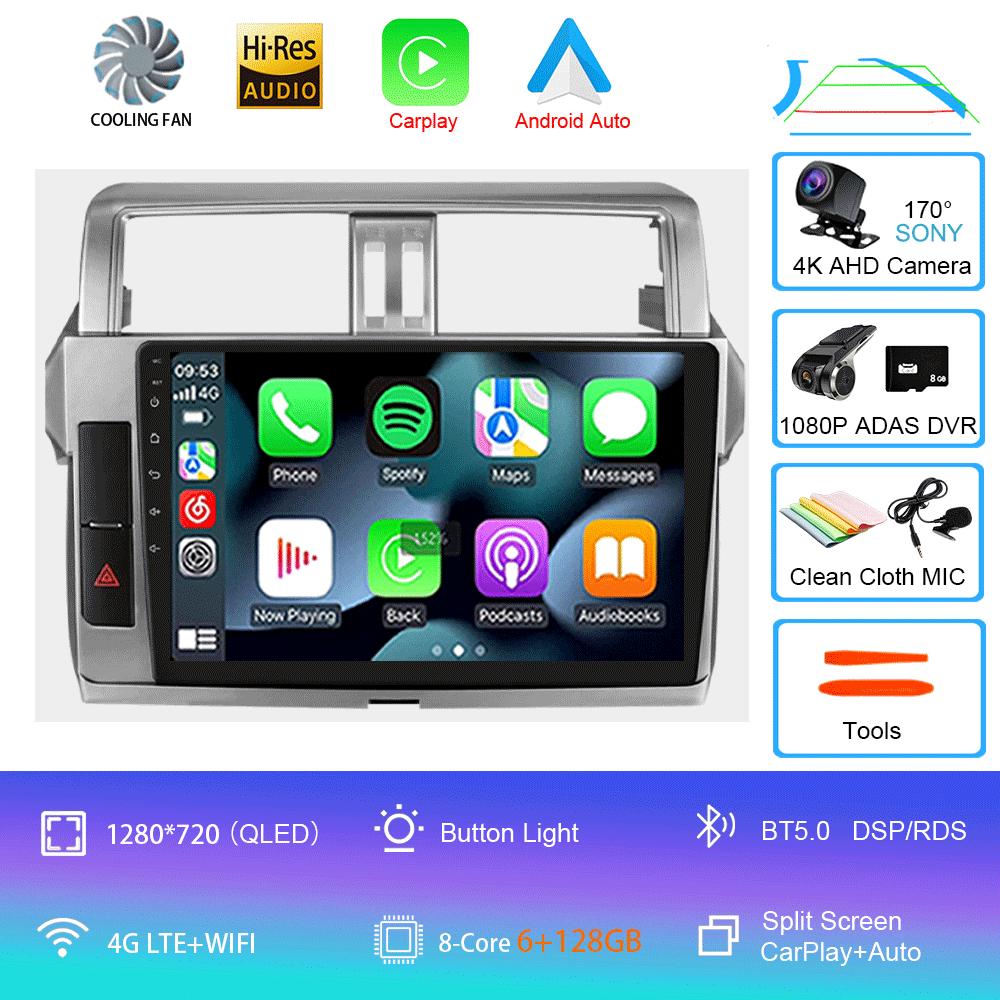Android 14 Car multimedia Video player radio Stereo For Toyota Land Cruiser Prado 150 2013 2014 2015-2017 7862 2din GPS Carplay