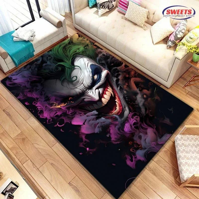 Cartoon Joker Muster Lustiger Bedruckter Teppich Wohnzimmer Schlafzimmer Küche Badezimmer Flur Teppich Heimdekoration Rutschfeste Fußmatten