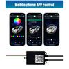 Symphony LED Car Hub Lamp Double Sided APP Remote Sound Control Waterproof Neon Wheel Ring 12V Auto Decorative Atmosphere Light