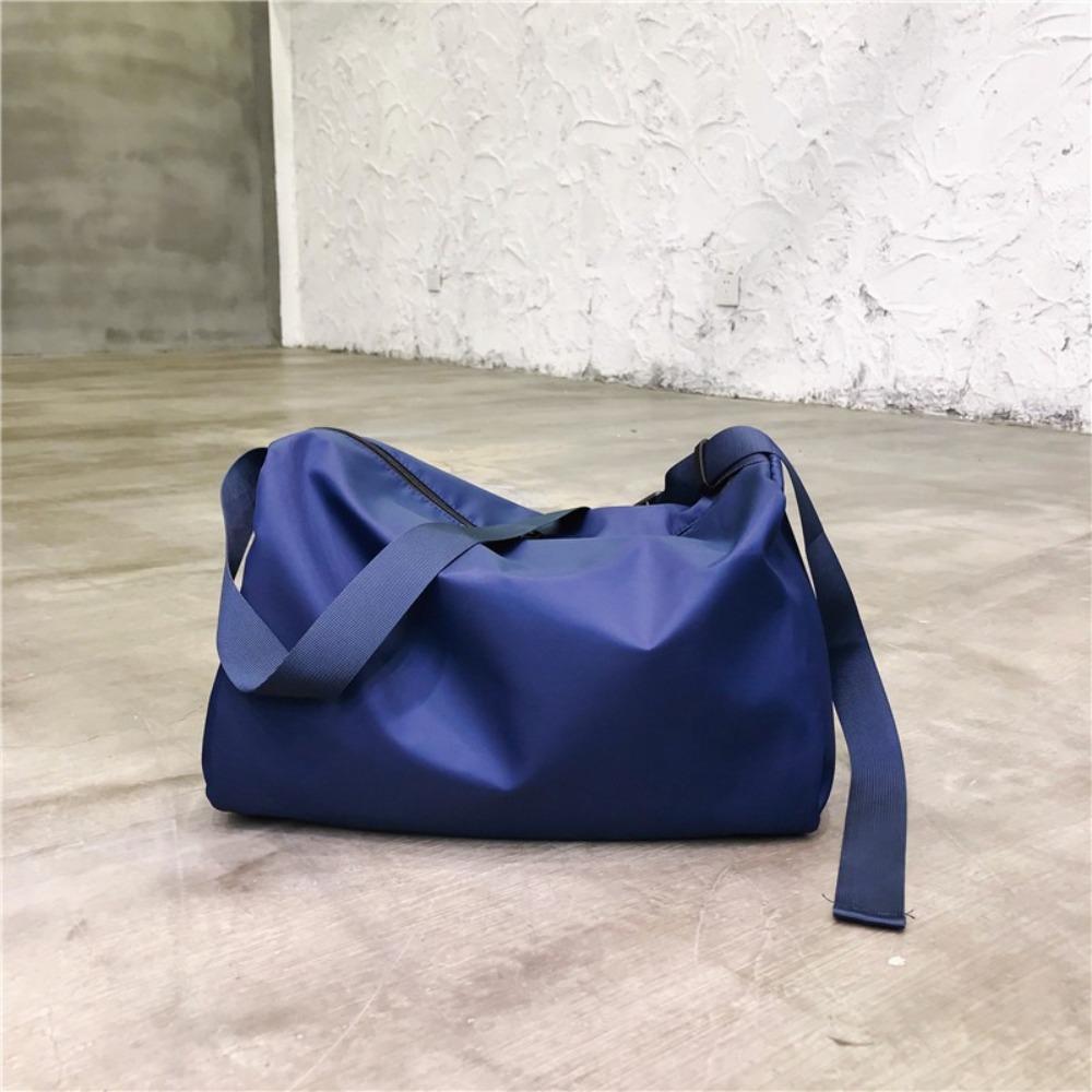 

Холщовая сумка кроссбоди однотонная большой вместимости простая наплечная сумка мужская наплечная сумка работа синий