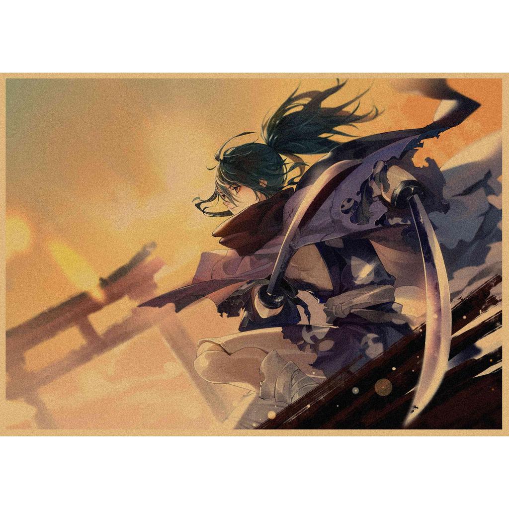 Retro Dororo Anime Poster - Vintage Kraft Paper Wall Art