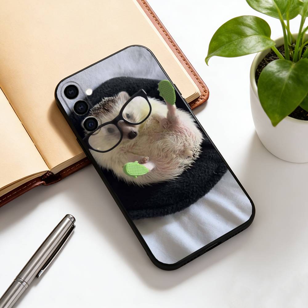 Cute hedgehog Phone Case For Samsung Galaxy A73,A72,A71,A70,A53,A52,A51,Others Soft Black Cover