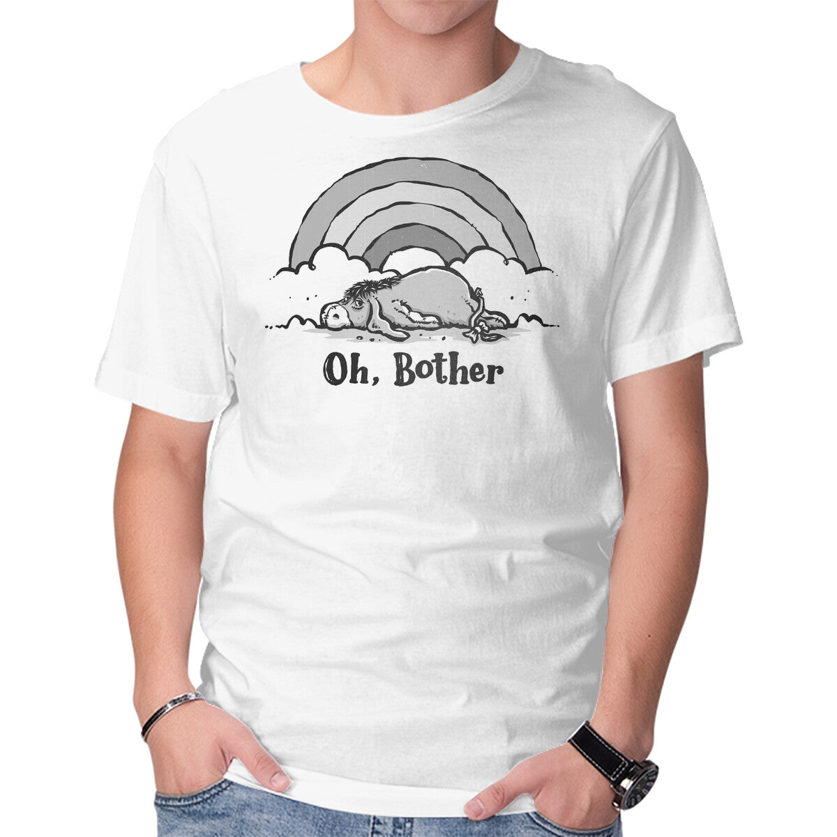 Unisex Crew Neck T-Shirt Oh Bother Graphic Short Sleeve Casual Tee XL