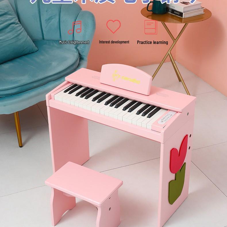 37-Key Beginner Children s Electronic Piano - Portable Entry-Level Keyboard розовый