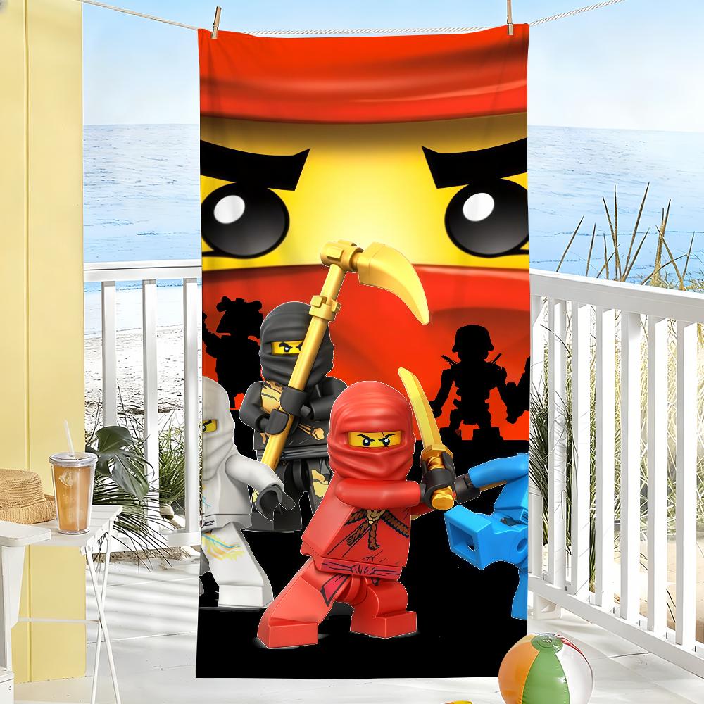 Cartoon Towel Drying Bath N-Ninjago Applicable To Light Swimming Camping Yoga Beach Out