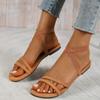 Fashion Hot-selling Fashionable Shoes Female 2025 Open Toe Women's Sandals Outdoor Casual Sandals Women Round Toe Flat Shoes Women
