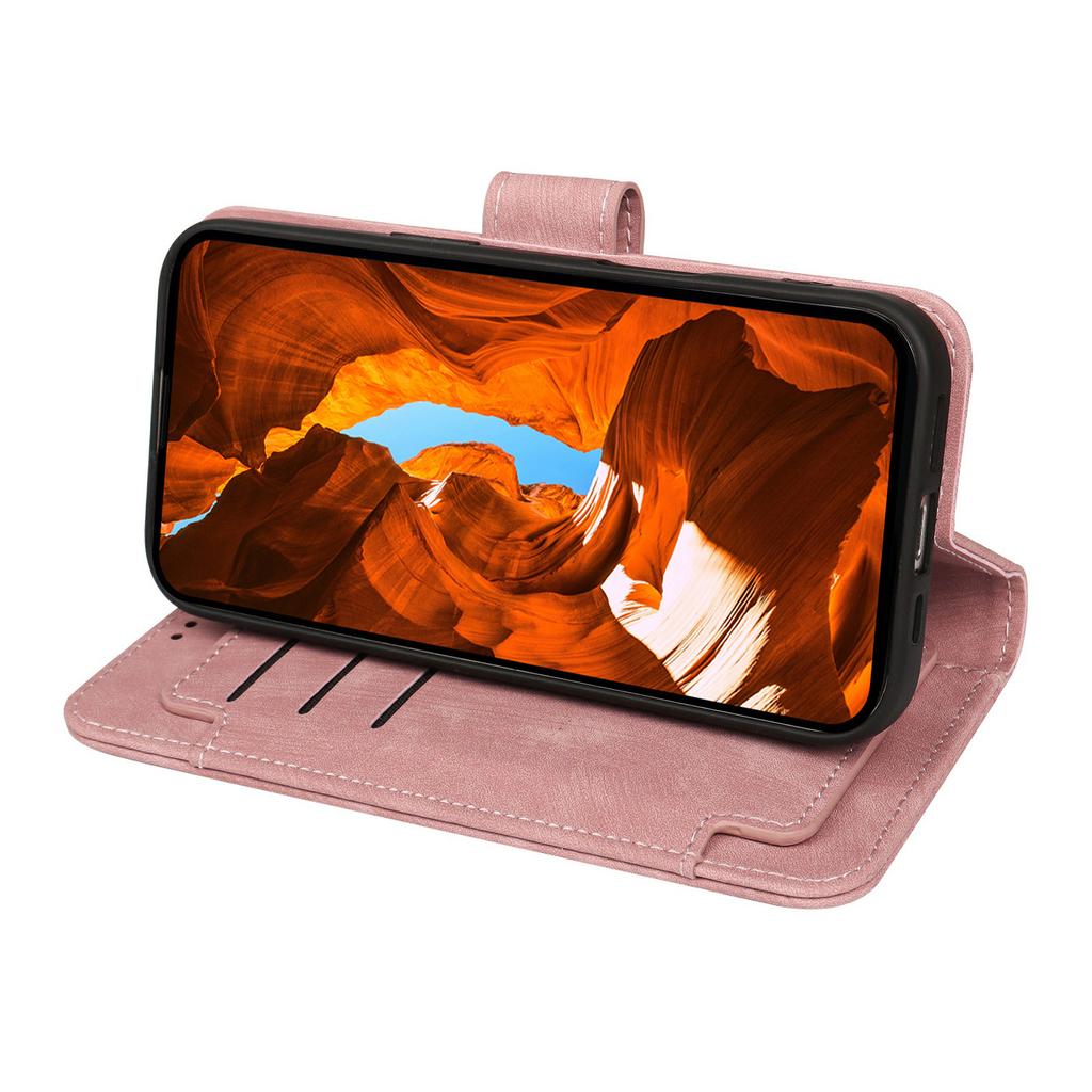 For Motorola Moto G86 5G Leather Case Line Pattern Wallet Phone Cover with 9 Card Slots